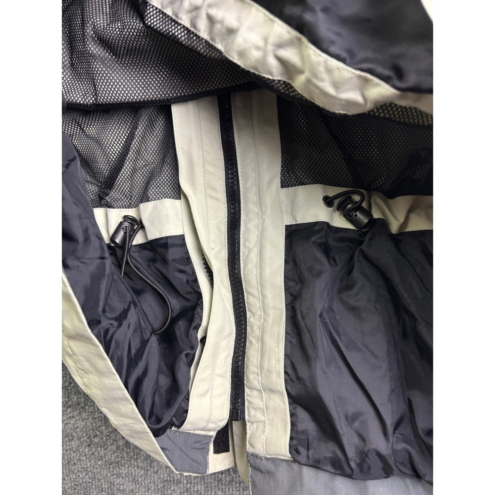 Vintage OP Ocean Pacific Hooded Jacket Mens L Grey Colorblock Nylon Windbreaker - Picture 8 of 8